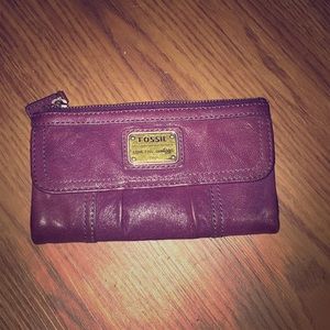 Fossil Leather Wallet pretty pretty purple